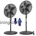 Air Monster Stand Fan - 18 inch | Remote Control Stand Fan 90 Degree Oscillation  3 Speed Settings  Adjustable Height  Adjustable Tilt - ETL Listed  Black - B078NYKN41